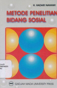 Image of Metode penelitian bidang sosial
