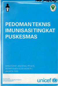 Image of Pedoman teknis imunisasi tingkat puskesmas