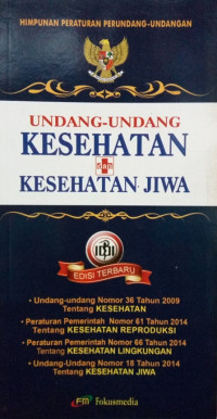 Image of Undang-undang kesehatan dan kesehatan jiwa