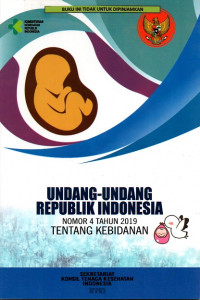 Image of Undang-Undang Republik Indonesia Nomor 4 Tahun 2019 tentang kebidanan