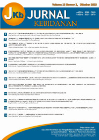 JKB: Jurnal Kebidanan Volume 13  Nomor 2, Oktober 2023