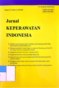 Image of JKI: Jurnal Keperawatan Indonesia Volume 21 Nomor 2, July 2018