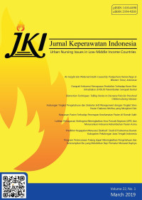 Image of JKI: Jurnal Keperawatan Indonesia Volume 22 Nomor 1, March 2019