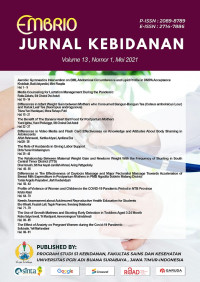 Jurnal Embrio: Jurnal Kebidanan Vol. 13 No. 1, Mei 2021