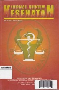 Image of Jurnal Hukum Kesehatan Vol. 2 No. 4, 2009