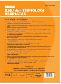 Image of Jurnal Ilmu dan Teknologi Kesehatan Vol. 1 No. 1, September 2013