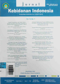 Image of Jurnal Kebidanan Indonesia Volume 13 Nomor 1, Januari 2022