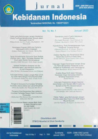 Image of Jurnal Kebidanan Indonesia Volume 14 Nomor 2, Juli 2023