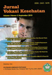 Image of Jurnal Vokasi Kesehatan Vol. 1 No. 5, September 2015