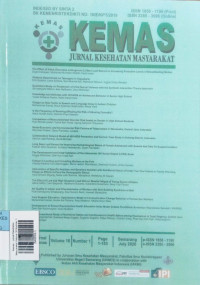 Image of Kemas : Jurnal Kesehatan Masyarakat Volume 16 Number 1, July 2020