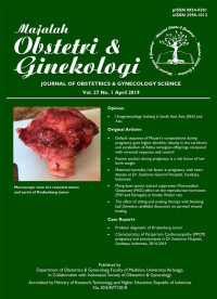 Majalah Obstetri & Ginekologi Vol. 27 No. 1, April 2019