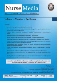 Image of Nurse Media Journal of Nursing Volume 11 Number 1, April 2021